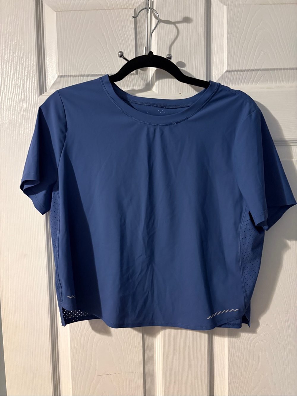 Fabletics Navy-Blue Short Sleeve Performance Tee